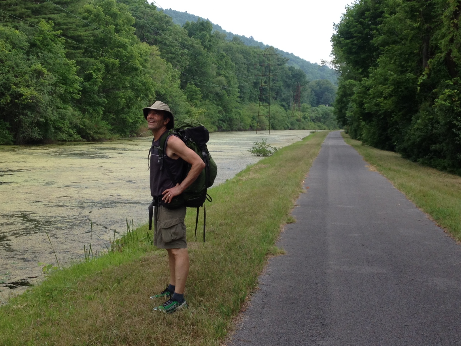 Aaron beside "Clinton's Ditch"