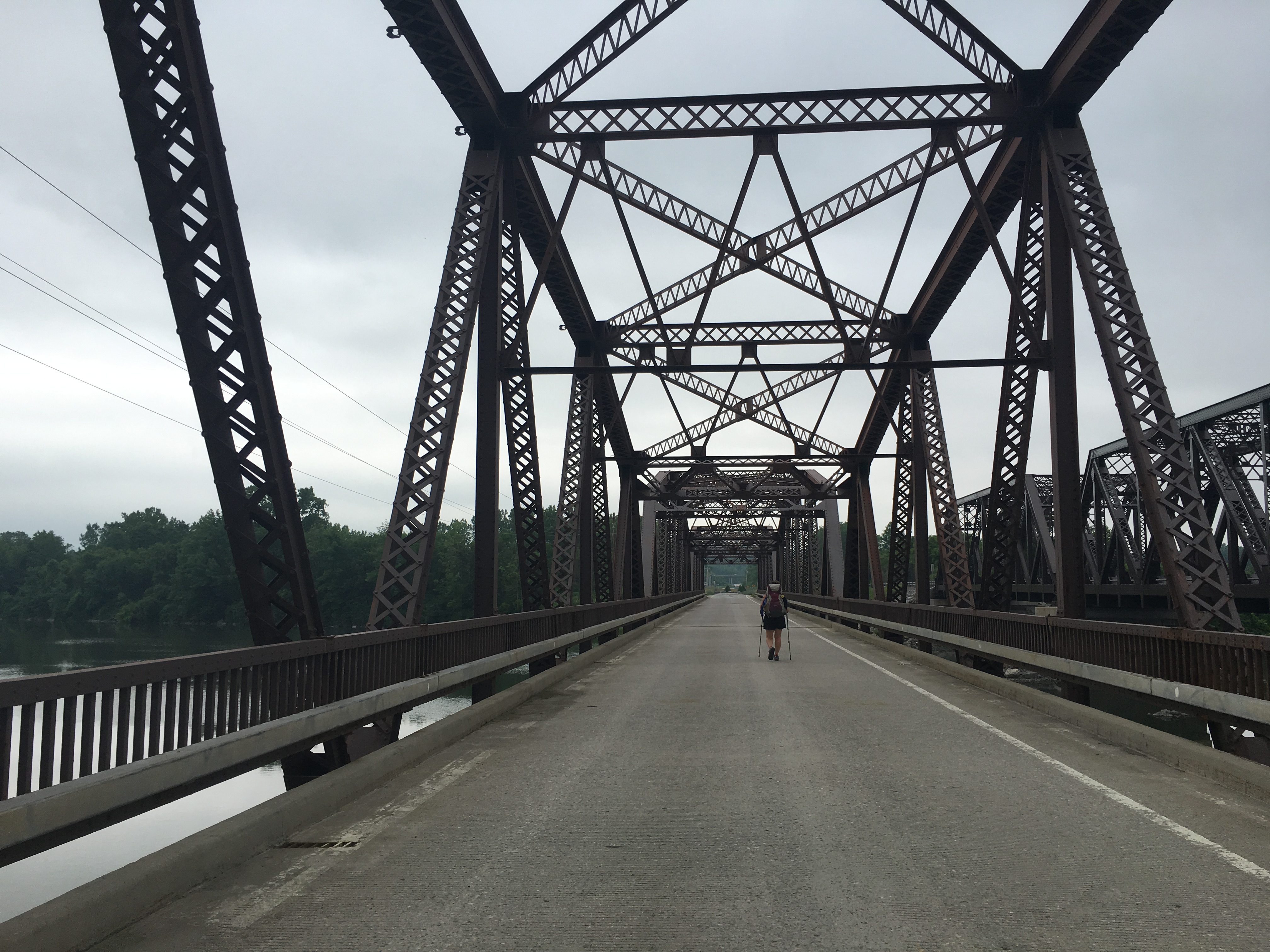 The trail crosses Schoharie Creek over an old highway bridge. The actual highway zooms right next to this bridge.