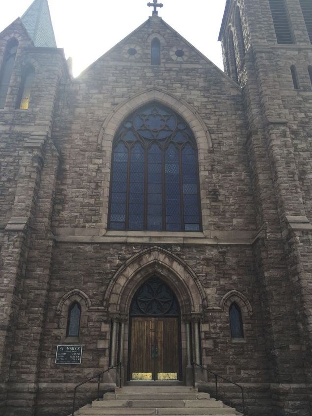 The front of St. Mary's, Medina, NY