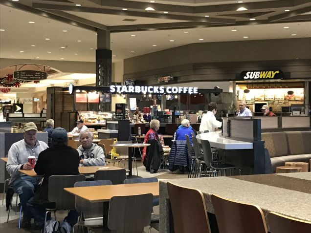 Apres-Walking social time at Starbucks, open at 7 am