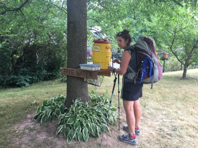 Never pass up free ice water! AKA "trail magic"