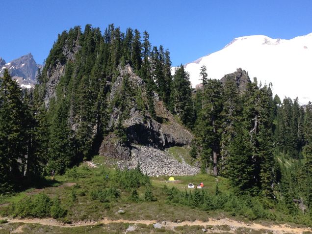 Cathedral Camp from above