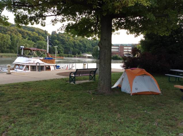 Our campsite at Little Falls, NY marina