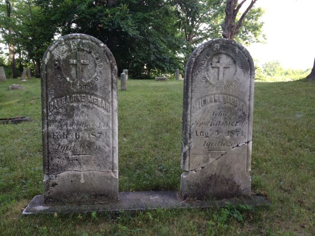 Headstones in pioneer cemetery, Lockport, NY