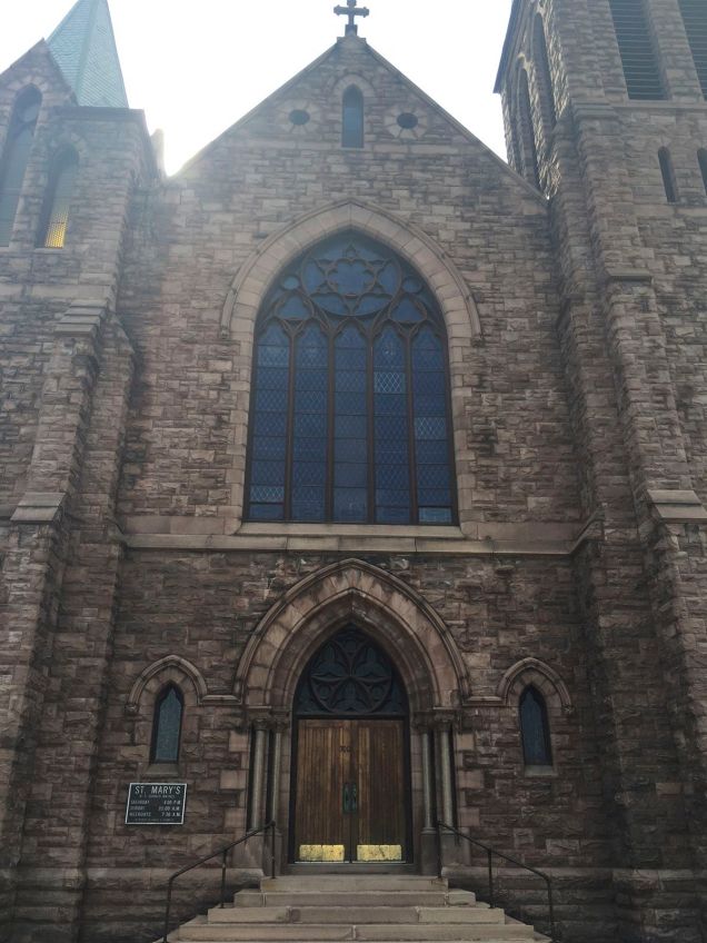 The front of St. Mary's, Medina, NY