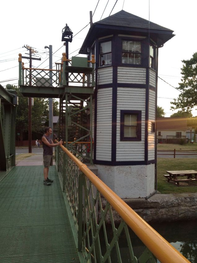Operator's tower at the lift bridge in Holley, NY